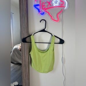 Pacsun Ribbed Lime Green Top